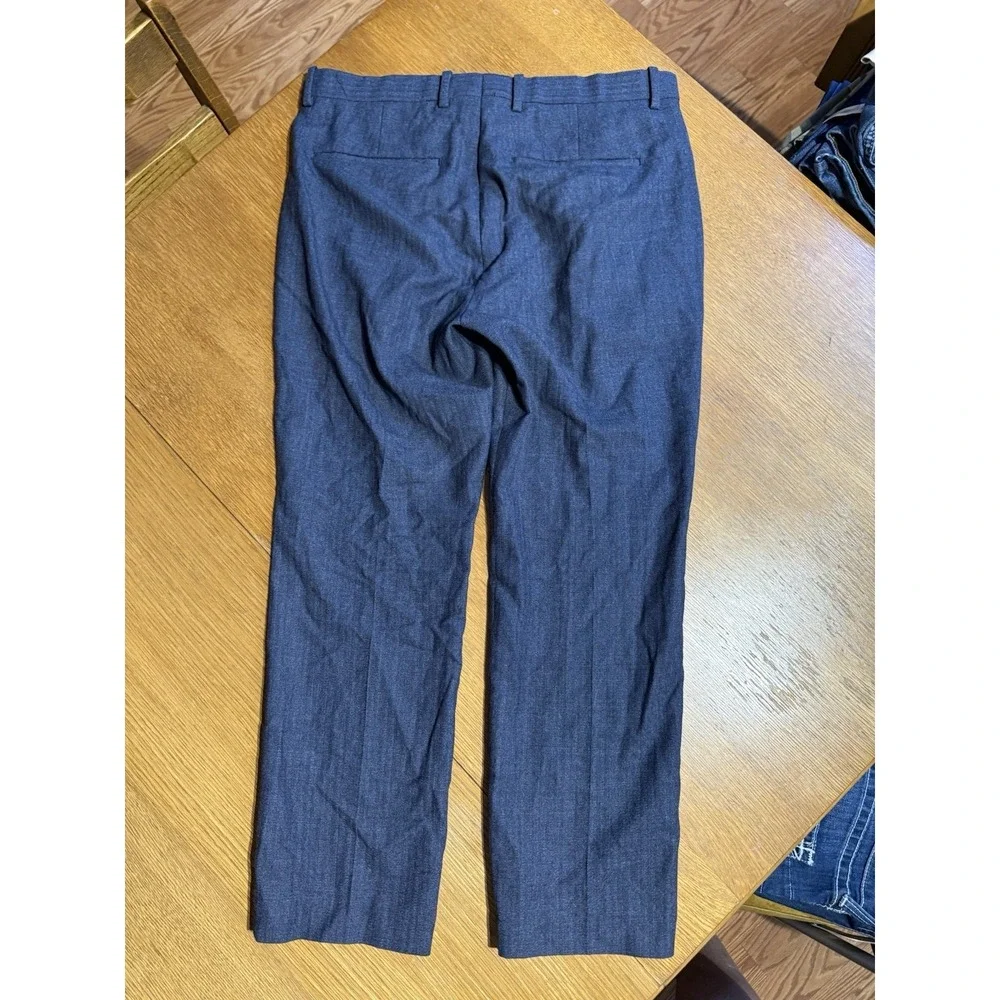 Theory Dress Pants Mens Sz 32x28 Navy Blue Wool Pants Classic Straight USA Made